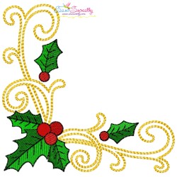 Christmas Corners Embroidery Design Bundle-7