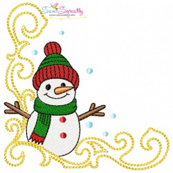 Christmas Corners Embroidery Design Bundle-5