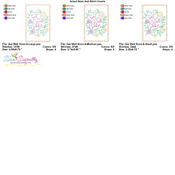 Cardstock Embroidery Design - Get Well Soon Greeting Card-8-2