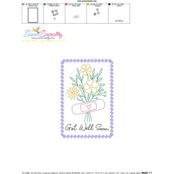 Cardstock Embroidery Design - Get Well Soon Greeting Card-7-3