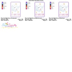 Cardstock Embroidery Design - Get Well Soon Greeting Card-6-2