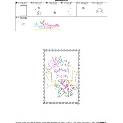 Cardstock Embroidery Design - Get Well Soon Greeting Card-5-3