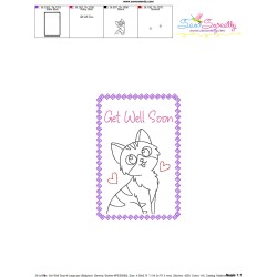 Cardstock Embroidery Design - Get Well Soon Greeting Card-4-3