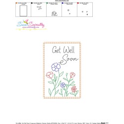 Cardstock Embroidery Design - Get Well Soon Greeting Card-3-3