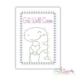 Cardstock Embroidery Design - Get Well Soon Greeting Card-9-1