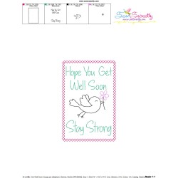 Cardstock Embroidery Design - Get Well Soon Greeting Card-2-3