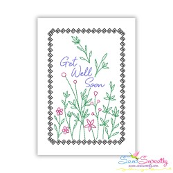Get Well Soon Greeting Cards Embroidery Design Bundle-4