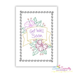 Get Well Soon Greeting Cards Embroidery Design Bundle-10