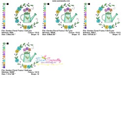Embroidery Design - Garden Floral Frame-7-2