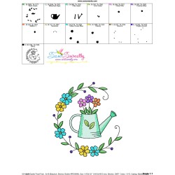 Embroidery Design - Garden Floral Frame-7-3