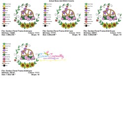 Embroidery Design - Garden Floral Frame-6-2