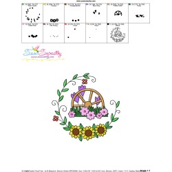 Embroidery Design - Garden Floral Frame-6-3