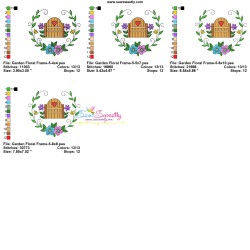 Embroidery Design - Garden Floral Frame-5-2