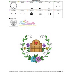 Embroidery Design - Garden Floral Frame-5-3