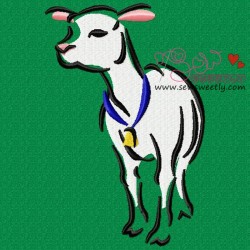 Cute Lamb Embroidery  Design-1