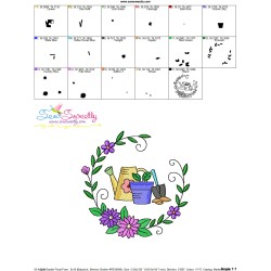 Embroidery Design - Garden Floral Frame-3-3