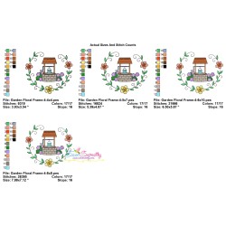 Embroidery Design - Garden Floral Frame-4-2