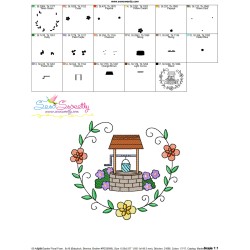 Embroidery Design - Garden Floral Frame-4-3