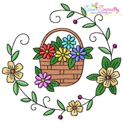 Embroidery Design - Garden Floral Frame-2-1