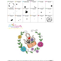 Embroidery Design - Garden Floral Frame-1-3