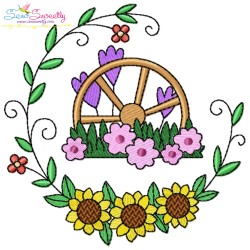 Garden Floral Frames Embroidery Design Bundle-5