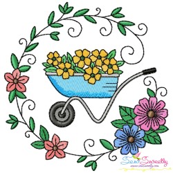 Garden Floral Frames Embroidery Design Bundle-2