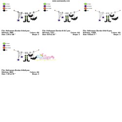 Machine Embroidery Design - Halloween Border-9-2