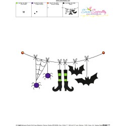 Machine Embroidery Design - Halloween Border-9-3
