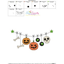 Machine Embroidery Design - Halloween Border-8-3
