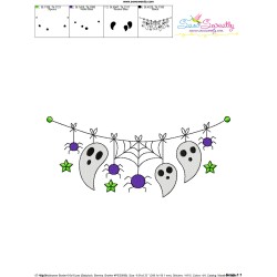 Machine Embroidery Design - Halloween Border-6-3
