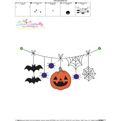 Machine Embroidery Design - Halloween Border-5-3