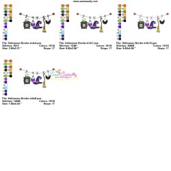 Machine Embroidery Design - Halloween Border-4-2
