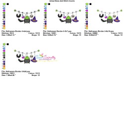 Machine Embroidery Design - Halloween Border-3-2