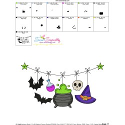 Machine Embroidery Design - Halloween Border-3-3
