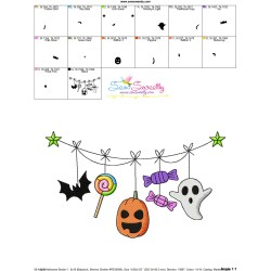 Machine Embroidery Design - Halloween Border-1-3
