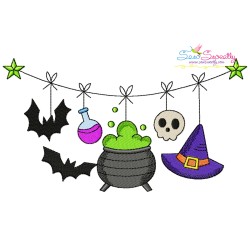 Halloween Borders Embroidery Design Bundle-7