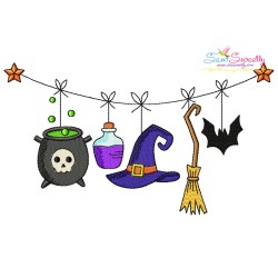 Halloween Borders Embroidery Design Bundle-3