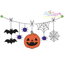 Halloween Borders Embroidery Design Bundle-4