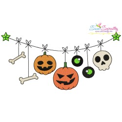 Halloween Borders Embroidery Design Bundle-11