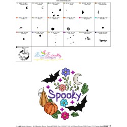 Embroidery Design - Spooky Halloween Frame-3