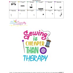 Sewing Is Cheaper Than Therapy Embroidery Design Pattern-2