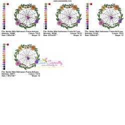 Embroidery Design - Spider Web Halloween Frame-2