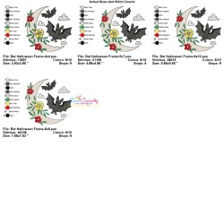 Embroidery Design - Bat Halloween Frame-2
