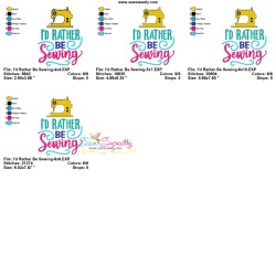 I'd Rather Be Sewing Embroidery Design Pattern-3