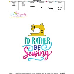 I'd Rather Be Sewing Embroidery Design Pattern-2