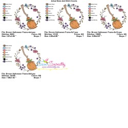 Embroidery Design - Broom Halloween Frame-3