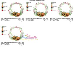 Embroidery Design - Jack-O-Lanterns Halloween Frame-3