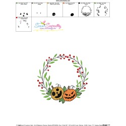 Embroidery Design - Jack-O-Lanterns Halloween Frame-2