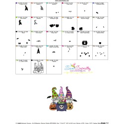 Embroidery Design - Halloween Gnomes Trio-3