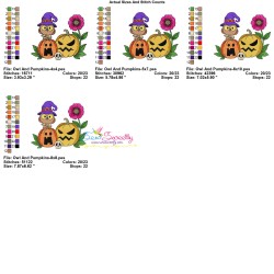 Embroidery Design - Owl And Pumpkins-3